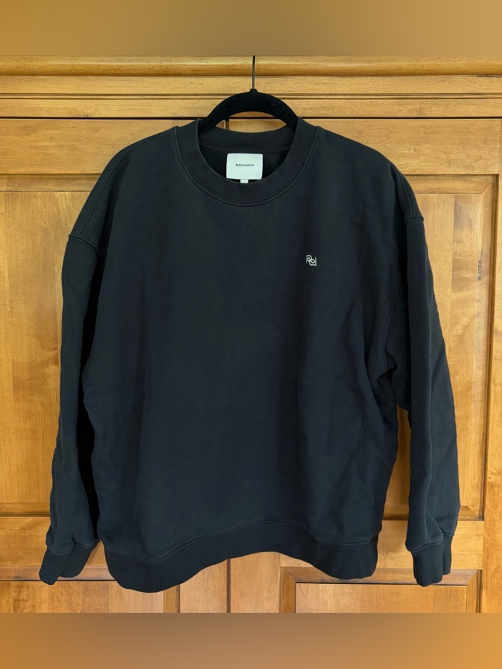 Reformation Emma Classic Crewneck Logo Sweatshirt